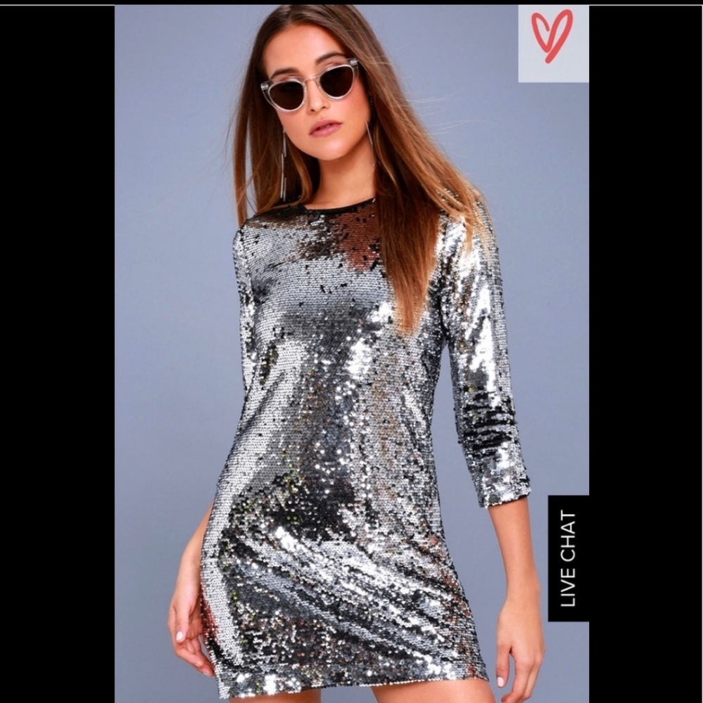 Lulu's Main Event Sequin Sheath Dress